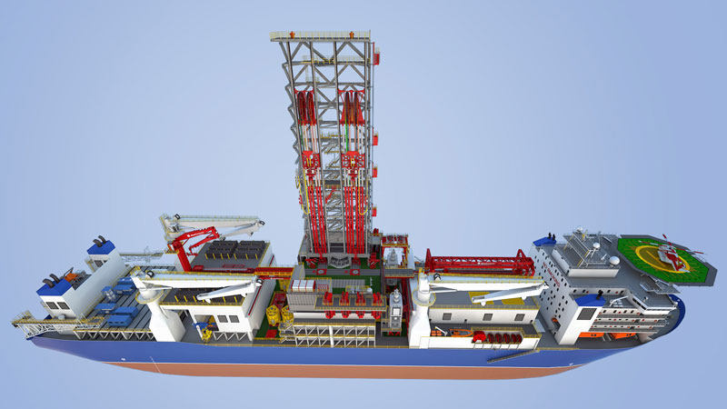 Derrick structure top drive FEA stress