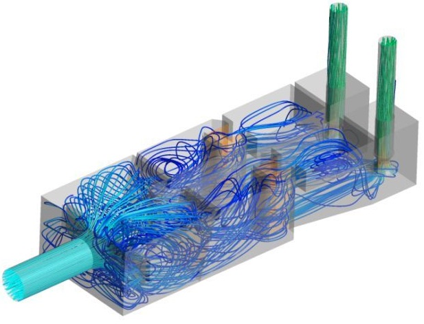 Hydrodynamics of water pumping station