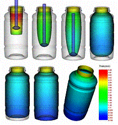Plastic package blow simulation
