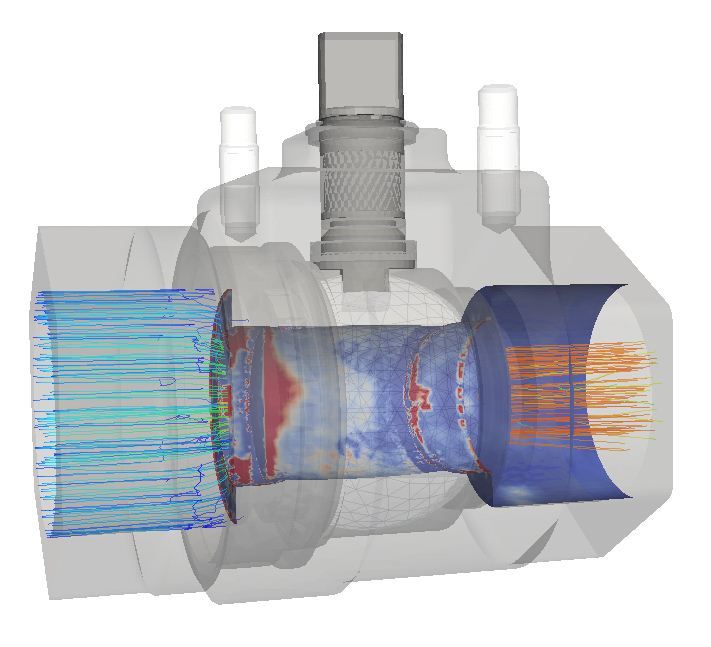 Valve erosion CFD model